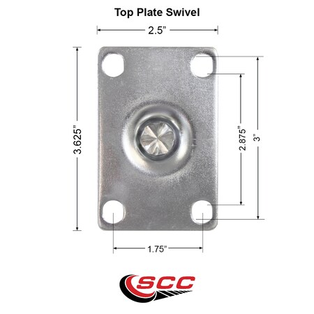 Service Caster 4 Inch SS Soft Rubber Wheel Swivel Top Plate Caster Set SCC-SS20S414-SRS-4